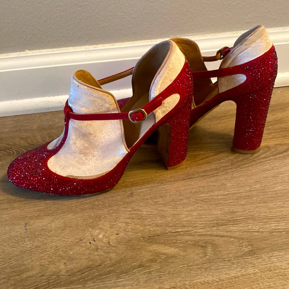 Valentino Garavani Red Crystal Heels
